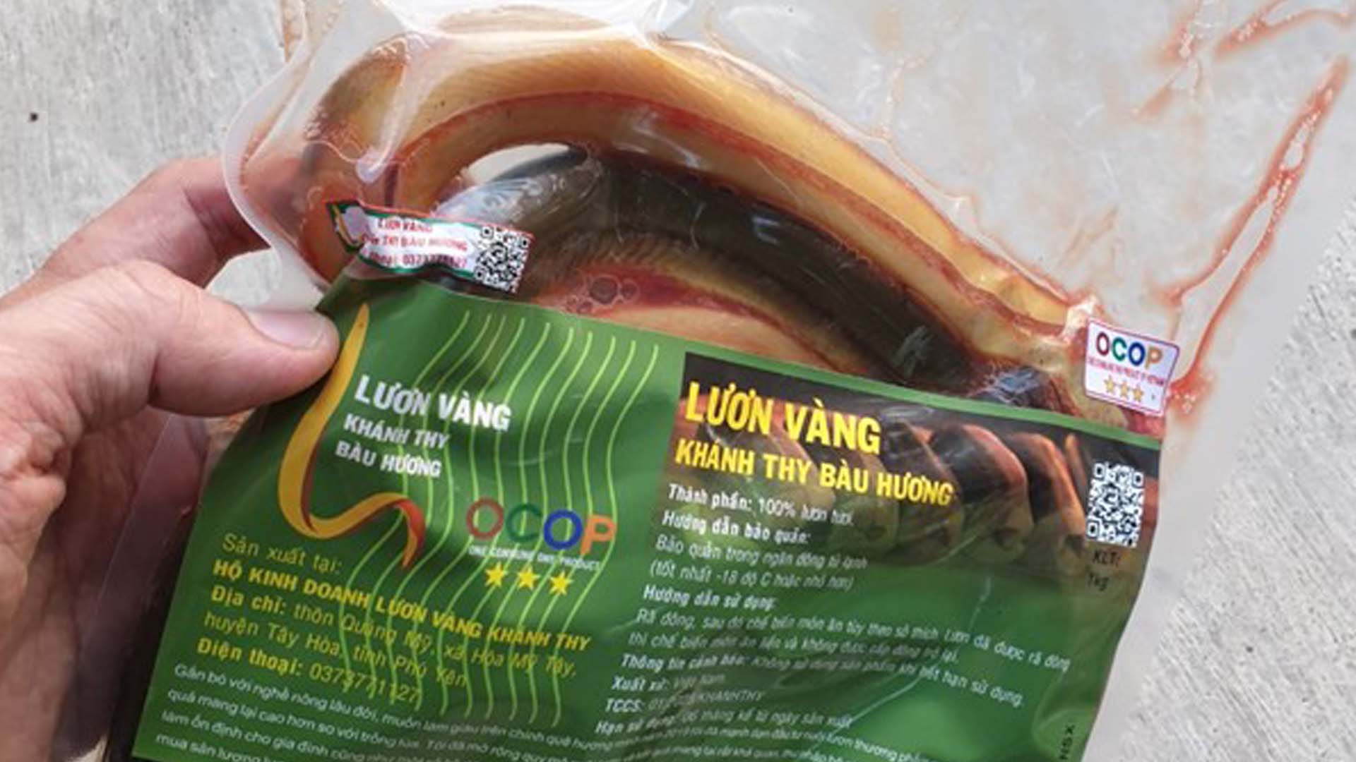 Phú Yên: Sản phẩm OCOP 3 sao lươn vàng Khánh Thy Bàu Hương
