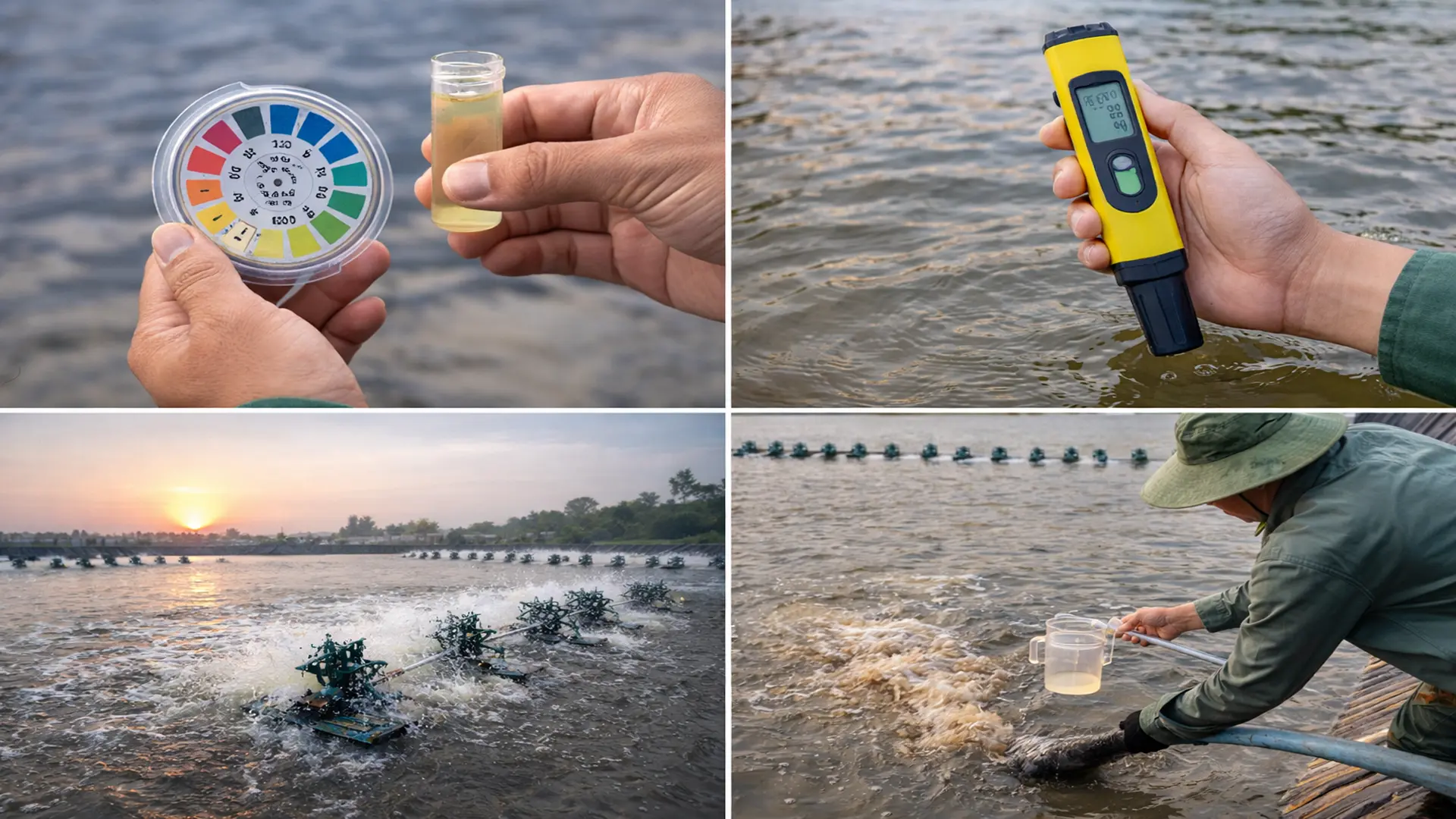 iểm tra pH và khí độc nên thực hiện ít nhất 1 - 2 lần/ngày.