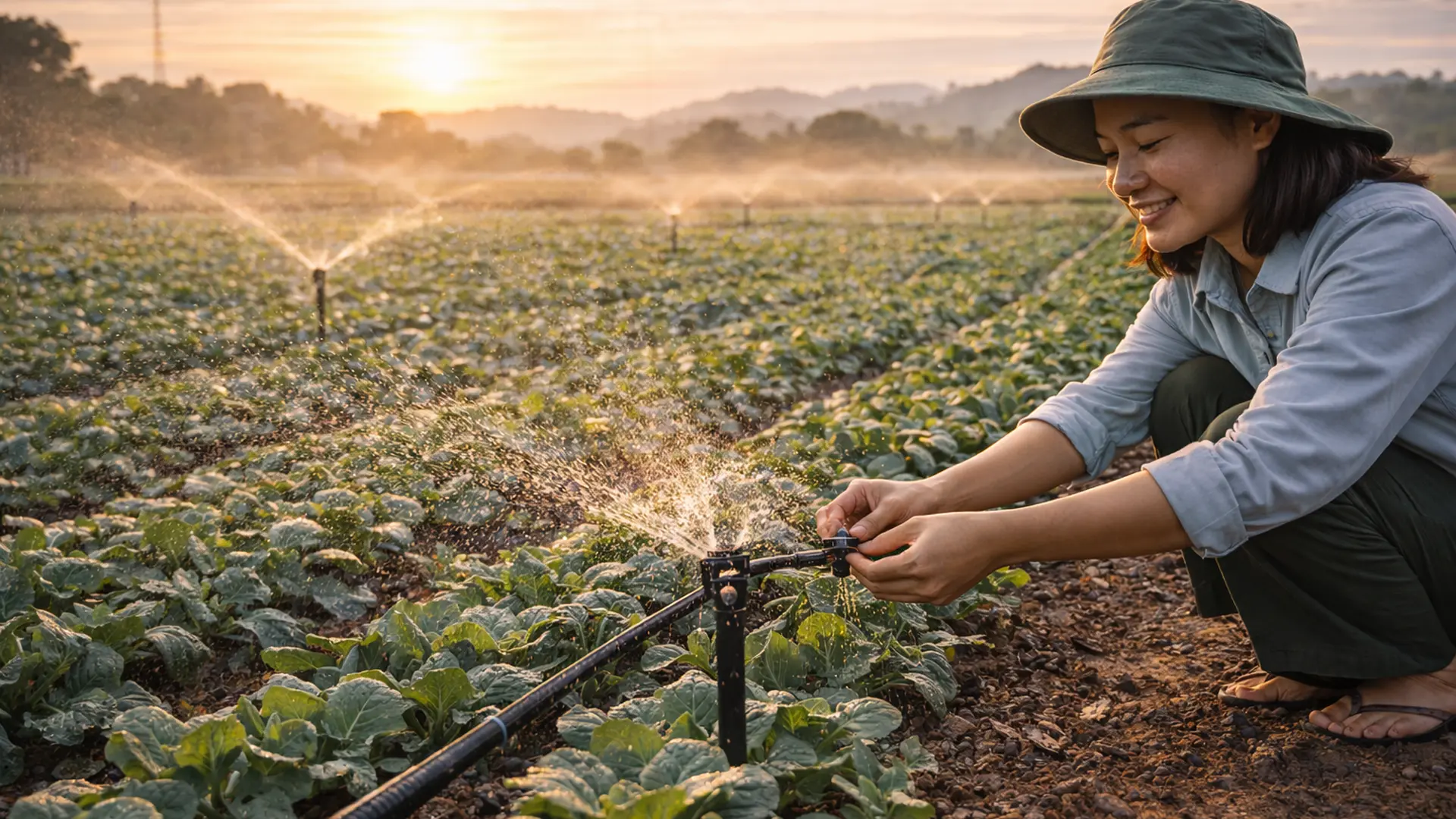 Với diện tích lớn, hệ thống cần được phân vùng để đảm bảo áp lực đồng đều.