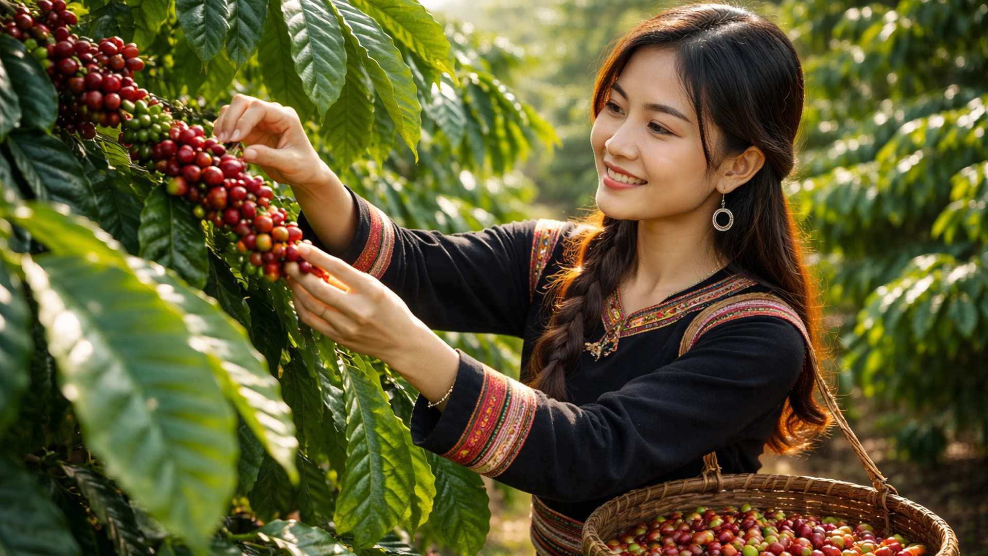 Cà phê tăng giá - Nông dân có lãi lớn.