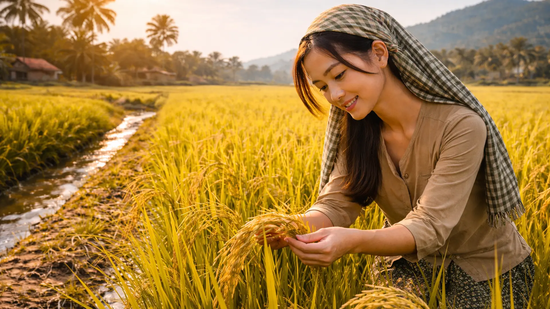 Cây lúa giai đoạn nhạy cảm với nắng nóng.