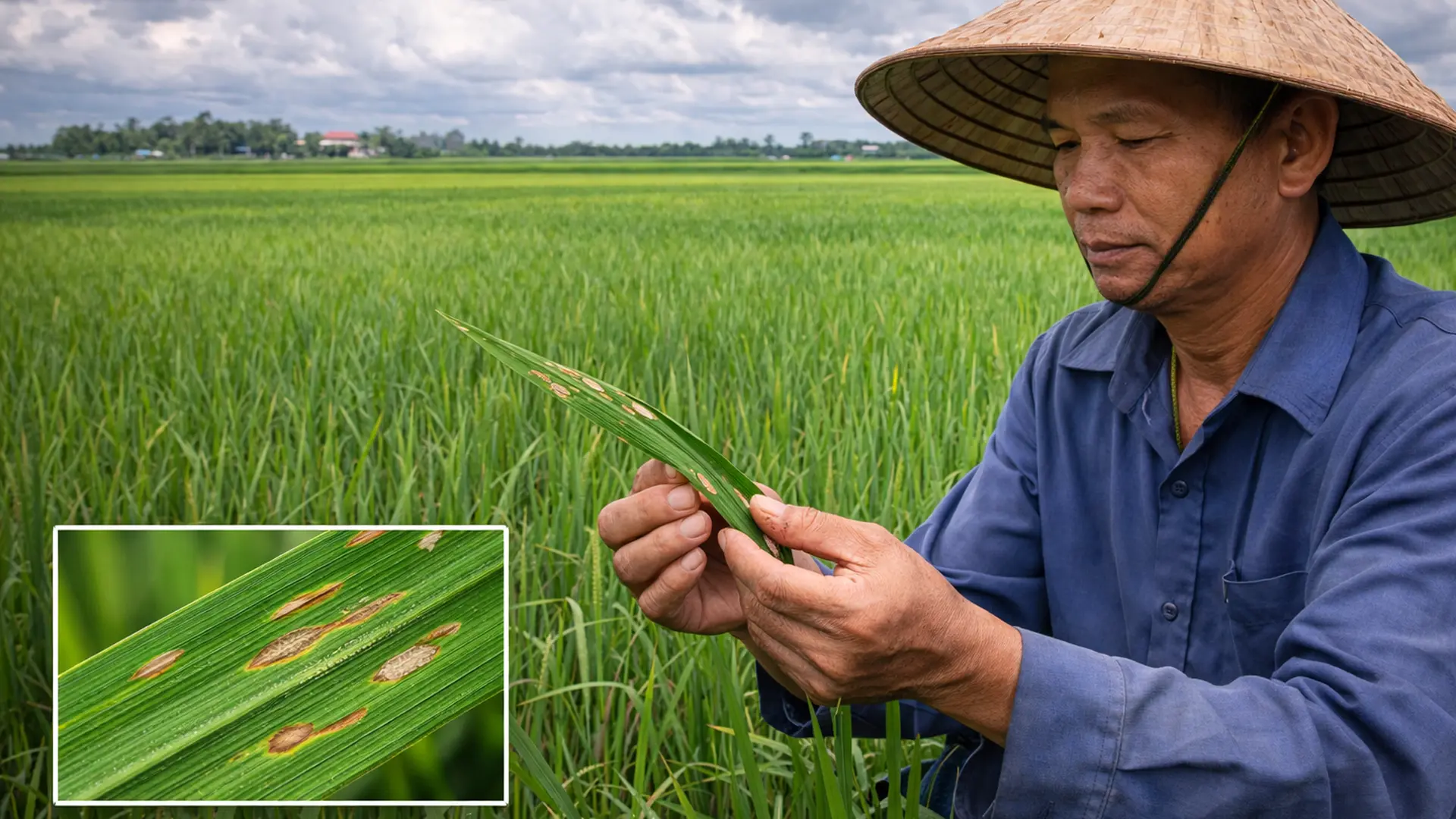 Nguy cơ bệnh đạo ôn gia tăng trên lúa Đông Xuân.