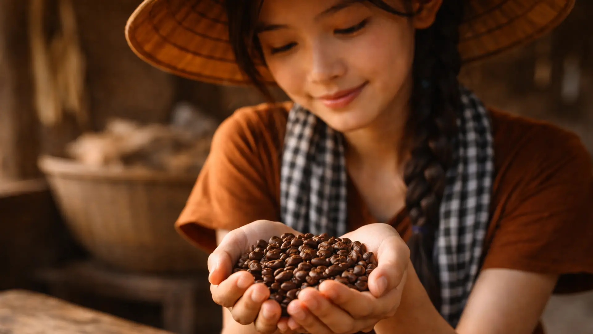 Cà phê được sản xuất tại Việt Nam.