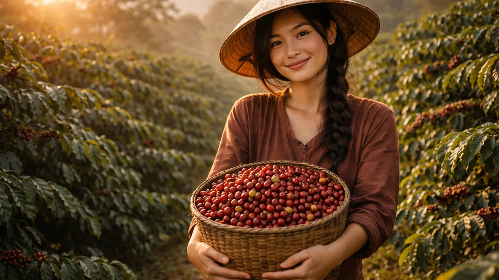 Cà phê được sản xuất tại Việt Nam.