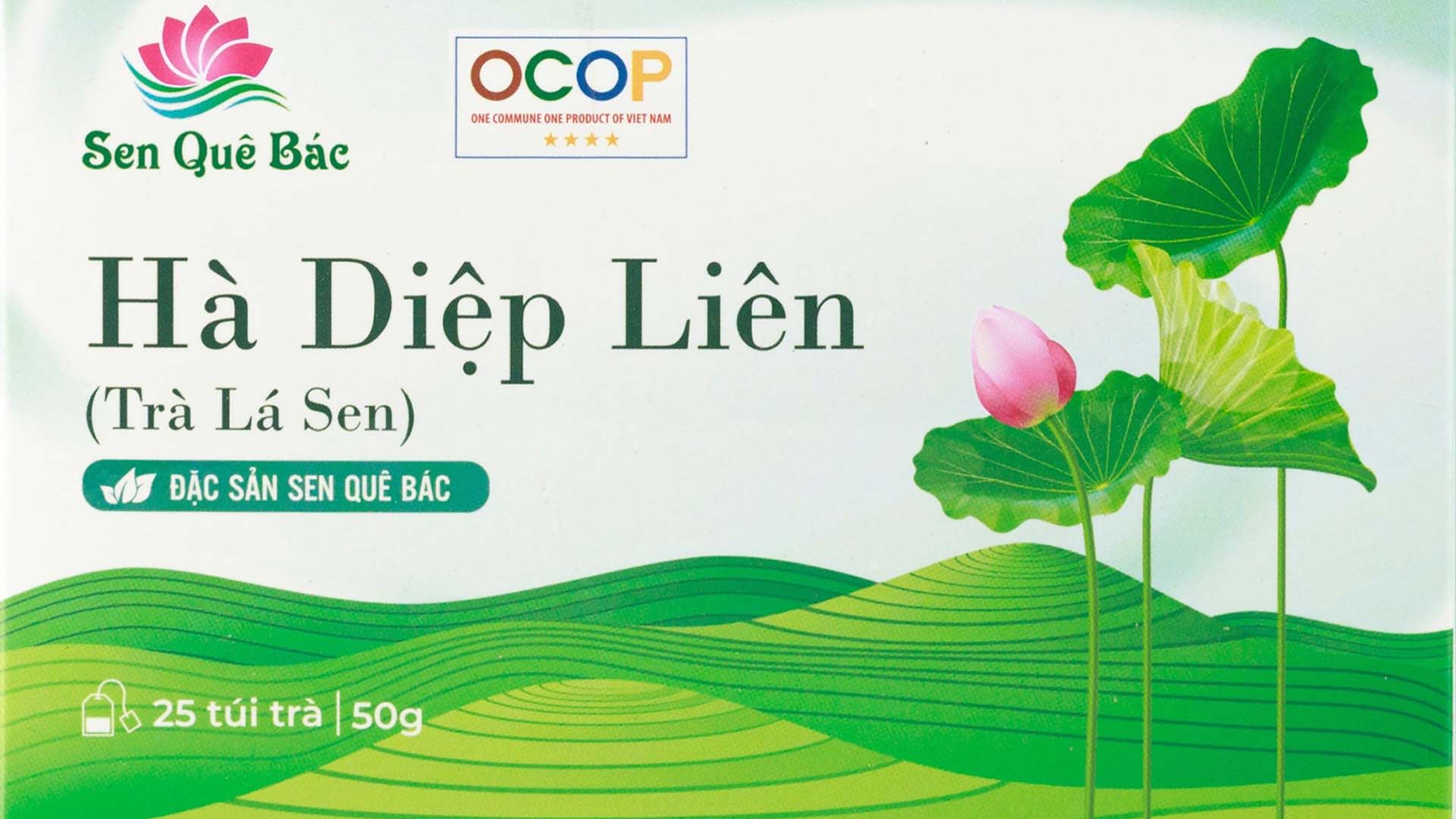 Trà lá sen - Lotus leaf tea | Sản phẩm của hợp tác xã Sen Quê Bác